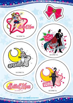 Sailor Moon | Sailor Moon, Luna, Artemis, & Tuxedokamen | Sticker Set