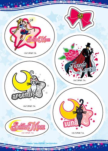 Sailor Moon | Sailor Moon, Luna, Artemis, & Tuxedokamen | Sticker Set