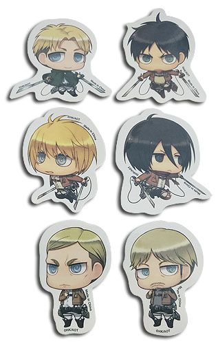 Attack On Titan - S2 | Main Character (Chibi) | Die-Cut Sticker Set