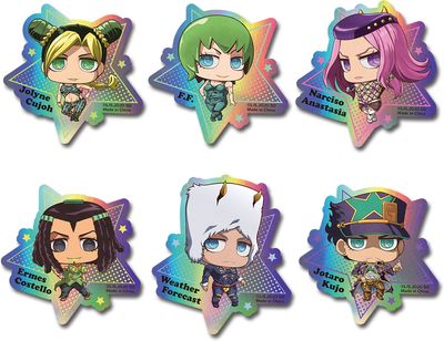 JoJo's Bizarre Adventure: Stone Ocean | Group (Chibi) | Holographic Sticker Set