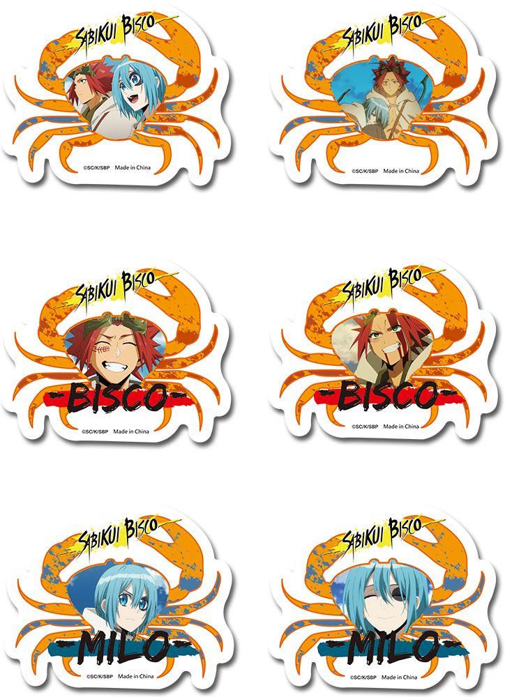 Sabikui Bisco | Milo & Bisuko Crab Sharp | Die-Cut Sticker Set