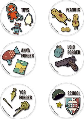 Spy X Family | Icon | Transparent Die-Cut Sticker Set