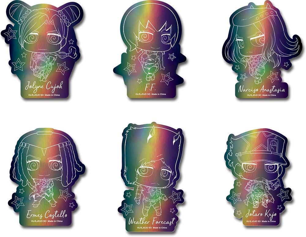 JoJo's Bizarre Adventure: Stone Ocean | Line Group (Chibi) | Holographic Sticker Set`