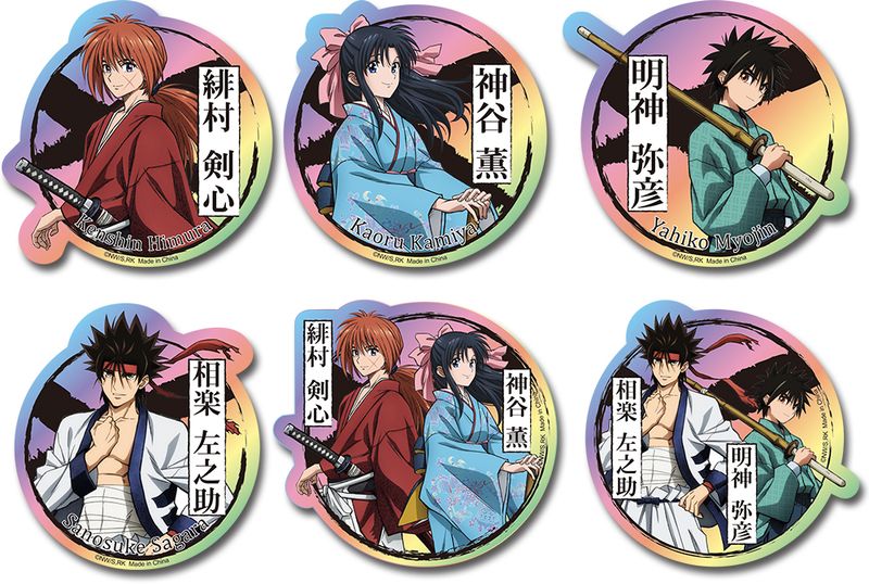 Rurouni Kenshin | Character Group | Holographic Sticker Set