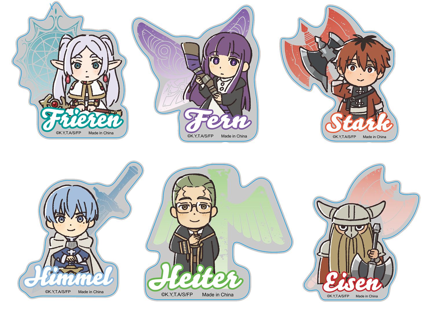 Frieren | Group (Chibi) | Die-Cut Transparent Sticker