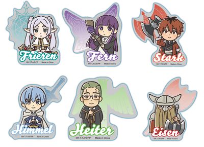 Frieren | Group (Chibi) | Die-Cut Transparent Sticker