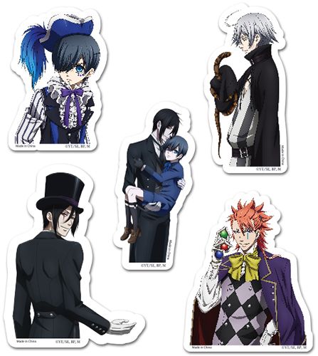 Black Butler: Book Of Circus | Main Characters | Die-Cut Sticker Set