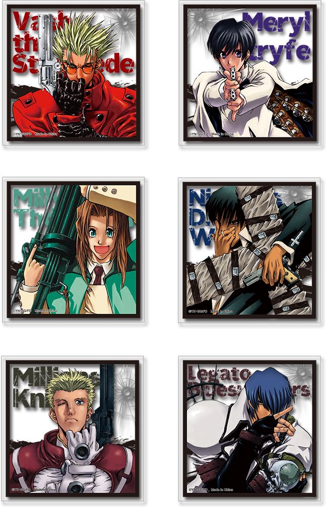 Trigun | Main Characters | Transparent Die-Cut Sticker Set