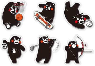 Kumamon | Kumamon (Sports Series) | Transparent Die-Cut Sticker Set