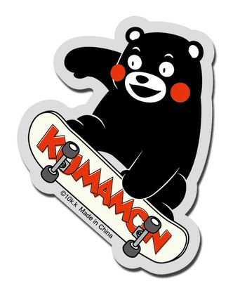 Kumamon | Kumamon (Sports Series) - Skateboard | Transparent Die-Cut Sticker