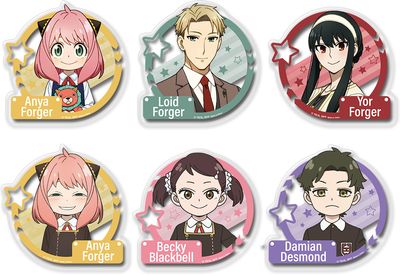 Spy X Family | Character With Star | Transparent Sticker Set