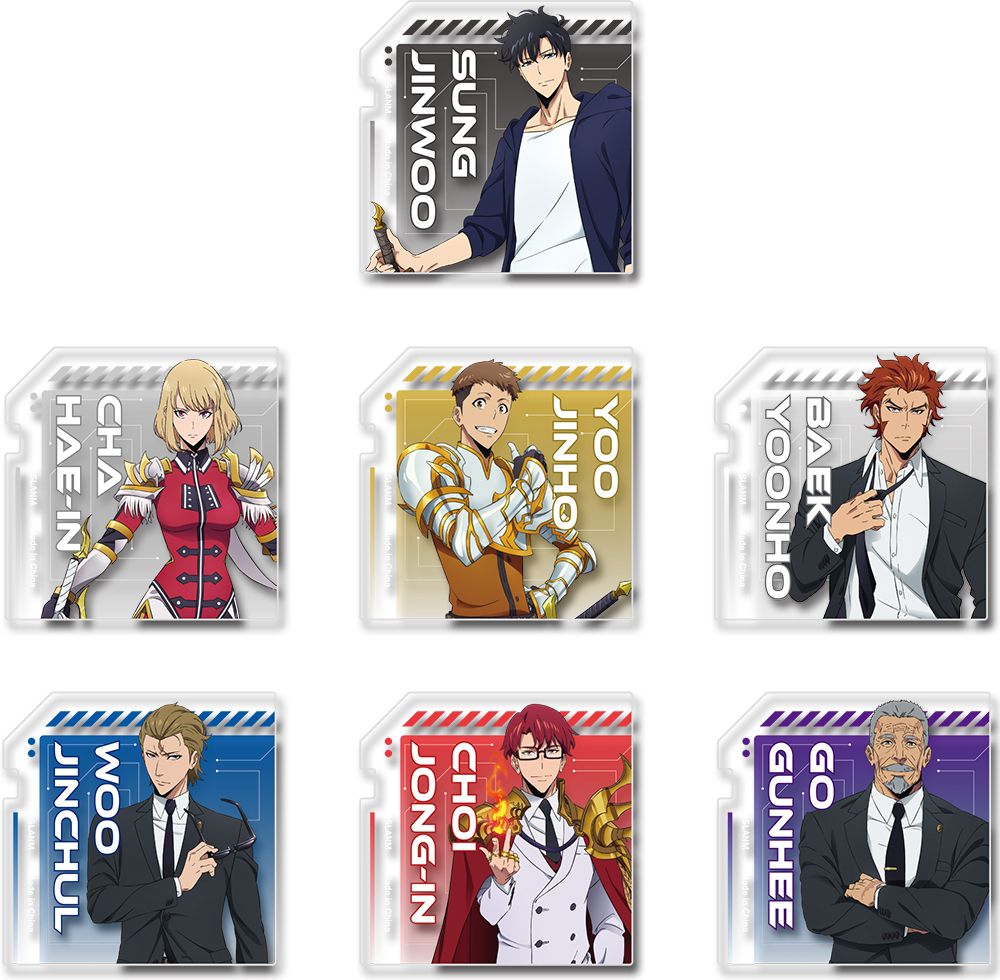 Solo Leveling | Character Art | Transparent Square Die-Cut Sticker Set