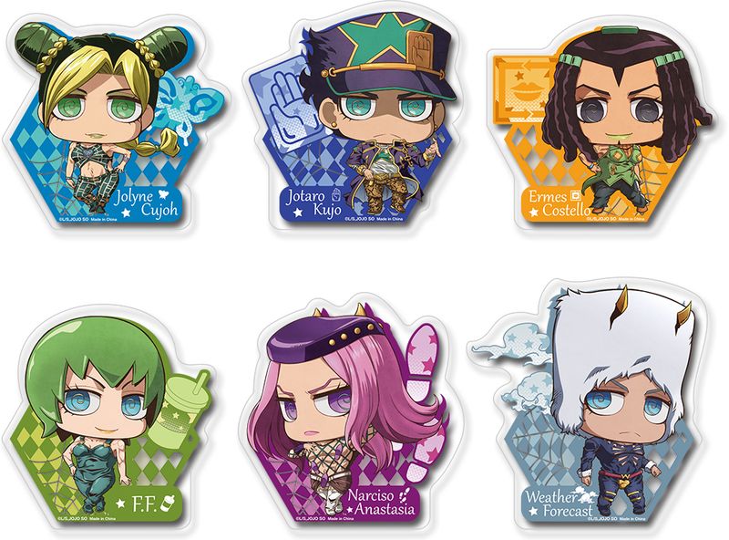 JoJo's Bizarre Adventure: Stone Ocean | Group Character (Chibi) Icon Version | Thrasnparent Sticker Set