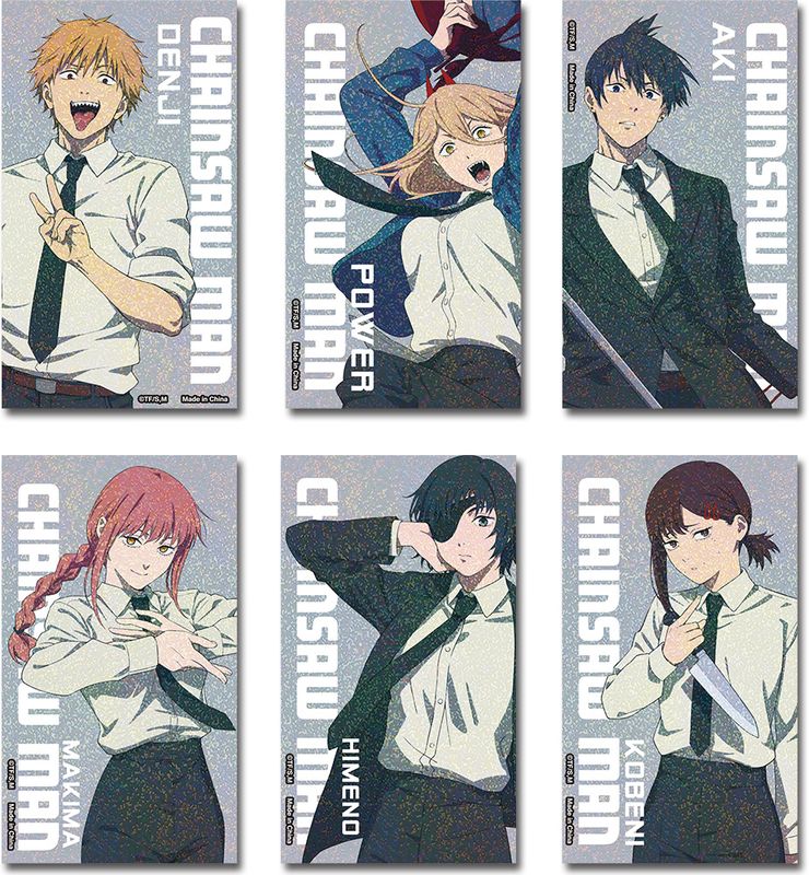 Chainsaw Man | Main Characters - Attack Action | Holographic Die-Cut Sticker