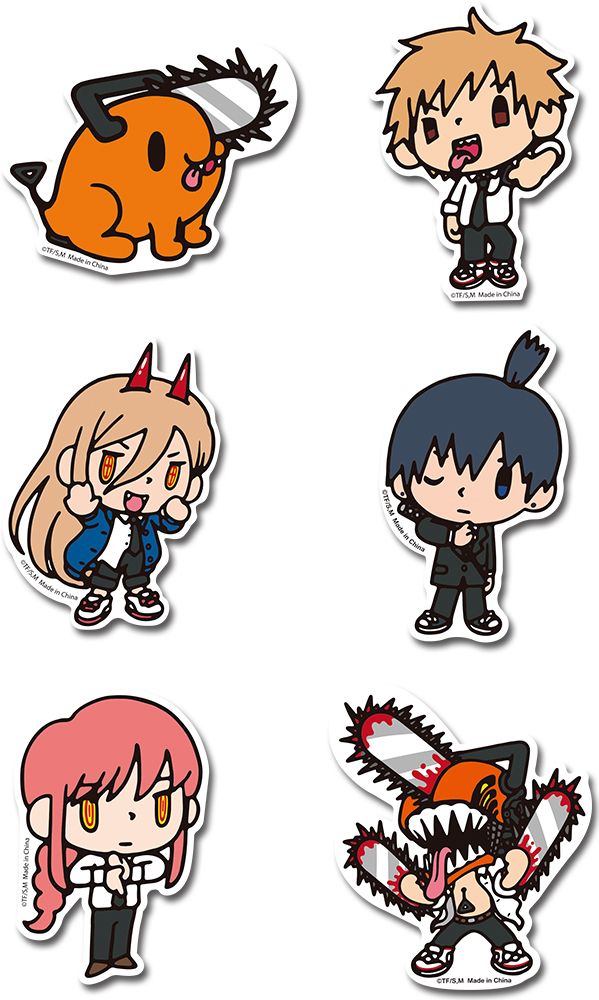 Chainsaw Man | Main Characters (Chibi) | Die-Cut Sticker