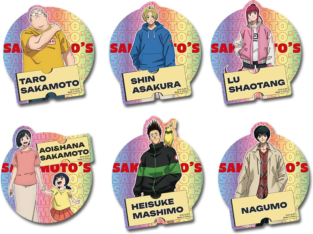 Sakamoto Days | Character Group | 3.5'' Holographic Sticker Set