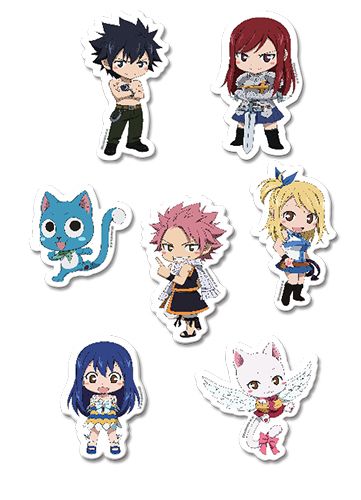 Fairy Tail | Characters (Chibi) | Puffy Sticker Set