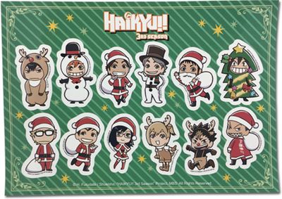 Haikyu - S3 | Group (Chibi) - Christmas | Sticker Set Haikyu - S3 | Group (Chibi) - Christmas | Sticker Set