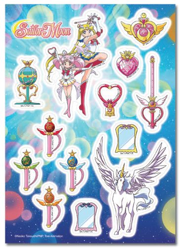 Sailor Moon SuperS | Sailor Moon, Chibimoon, Pegasus, & Accessories | Sticker Set