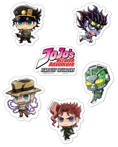 Jojo's Bizarre Adventure | Main Characters (Chibi) - Set 1 | Sticker Set