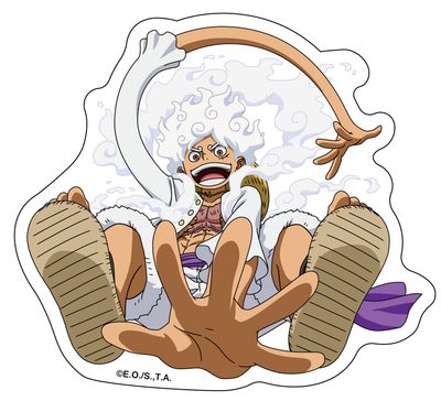 One Piece | Moneky D. Luffy/Straw Hat (Gear 5 Form) - Attacking | Decal Sticker