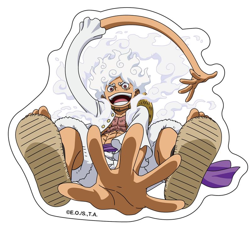 One Piece | Moneky D. Luffy/Straw Hat (Gear 5 Form) - Attacking | Decal Sticker