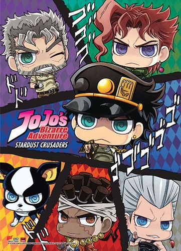 JoJo: Stardust Crusaders | Main Characters (Chibis) | Wall Scroll