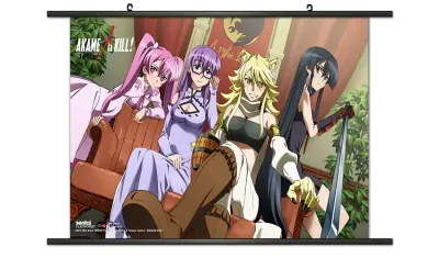 Akame Ga Kill | Night Raid Team - Girl Members | Wall Scroll