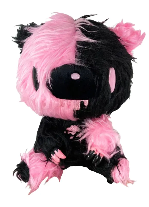Gloomy Bear | Gloomy Bear (Black & Pink, Long Fur) | 7'' Sitting Plush