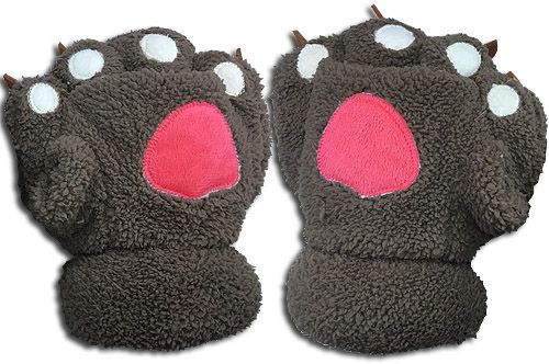 Miscellaneous | Brown Paw | Plush Gloves