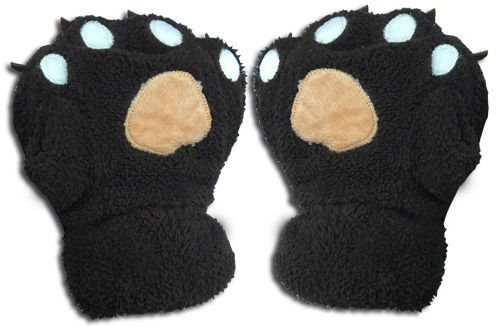Miscellaneous | Dark Brown Paw | Plush Gloves