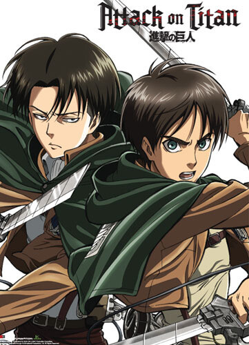 Attack On Titan | Eren & Levi - Key Art | Wall Scroll