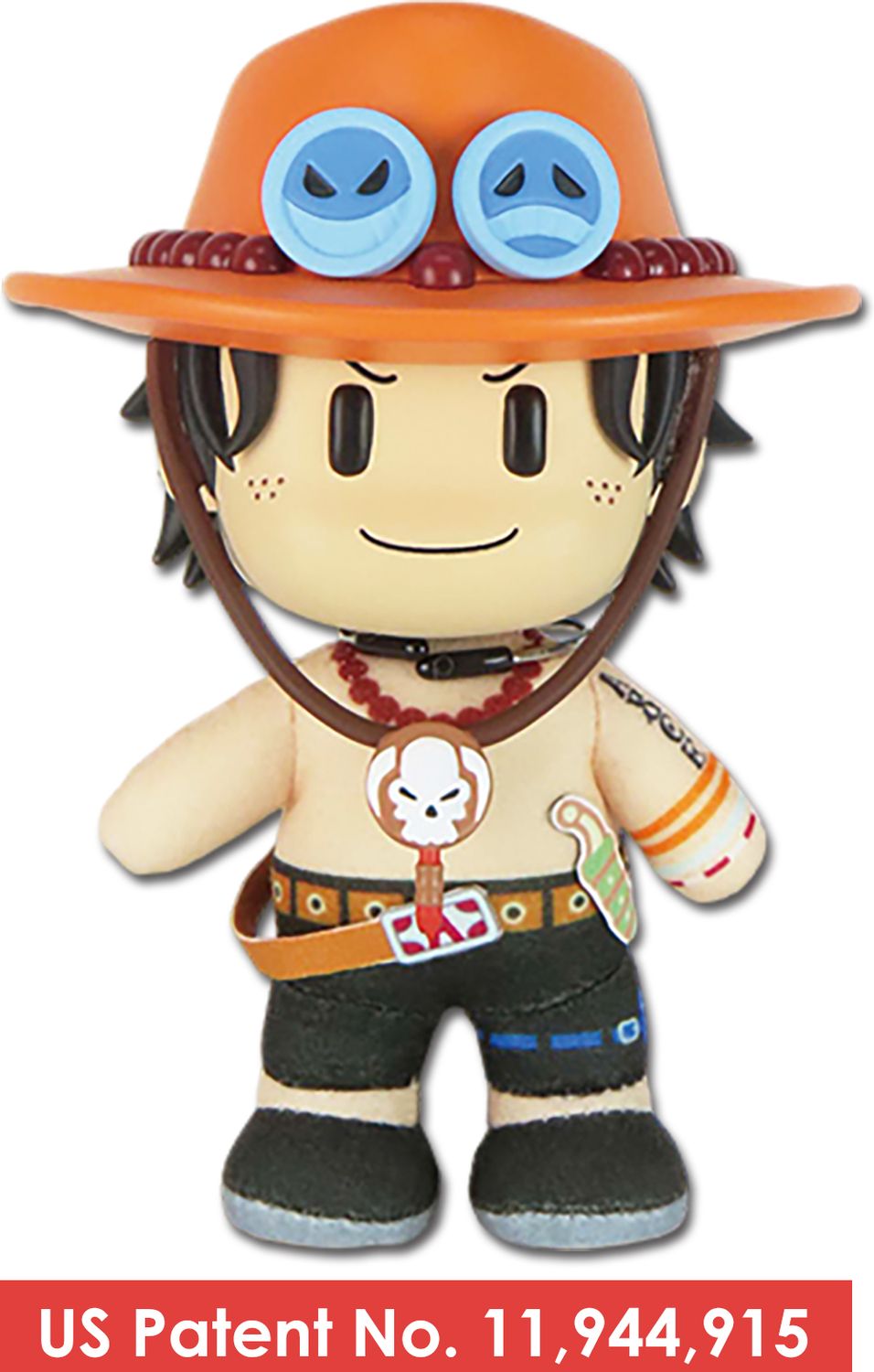One Piece | Portgas D. Ace | 4.5'' Figurekey Plush One Piece | Portgas D. Ace | 4.5'' Figurekey Plush