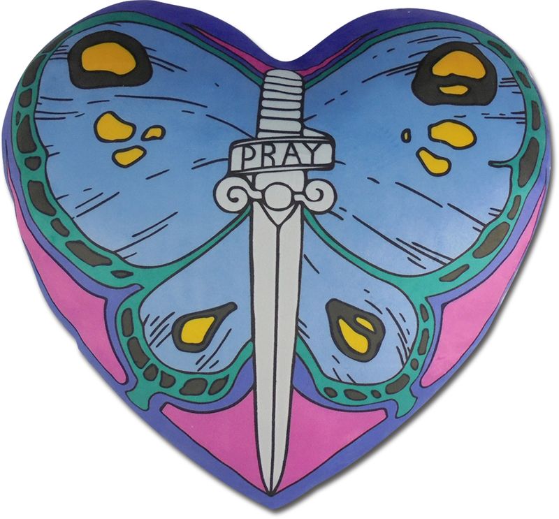 JoJo: Stone Ocean | Jolyne's Butterfly Icon | Heart Pillow