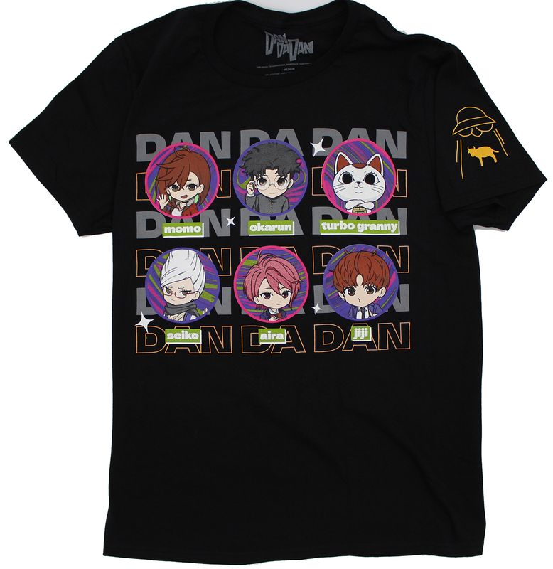 Dandadan | Main Characters (Chibi) | Men's Black T-Shirt