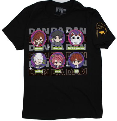 Dandadan | Main Characters (Chibi) | Men's Black T-Shirt