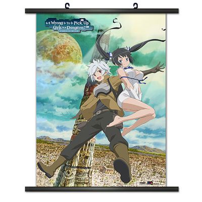 Danmachi: Is It Wrong To Pick Up Girls In A Dungeon | Bell & Hestia | Wall Scroll