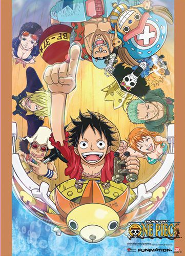 One Piece | Main Characters - Go On Board | Wall Scroll