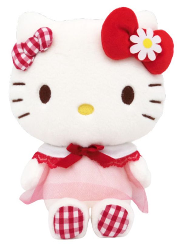 Hello Kitty - 9 In Plush W/Wing Gingham Kt