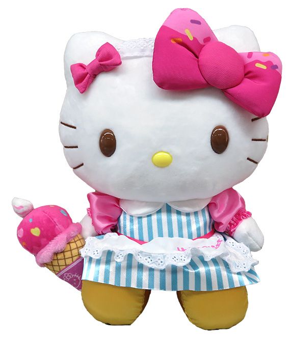 Hello Kitty - 10 In. Plush Ice Cream Kt