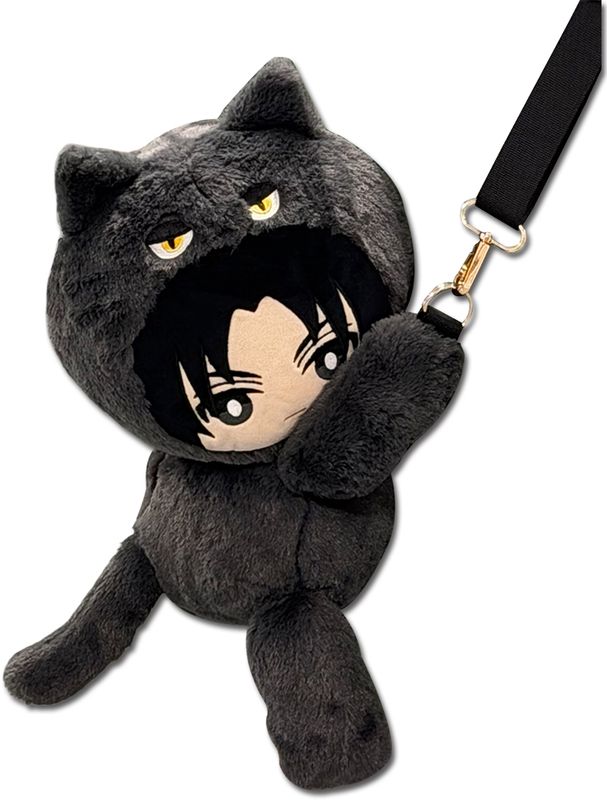 Naruto | Sasuke (Chibi) - Cat Kigurumi | 10'' Plush Shoulder Bag