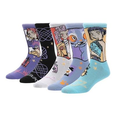 KPop Demon Hunters | Huntrix Members & Derpy | 5-Pc Crew Socks Set