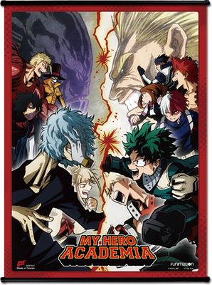 My Hero Academia - S3 | Main Characters Vs. Villains - Key Art | Wall Scroll