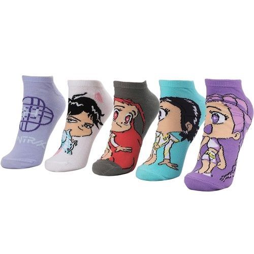 KPop Demon Hunters | Main Characters (Chibi) | 5-Pair Women's Ankle Sock Set