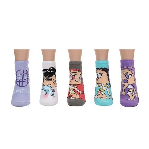 KPop Demon Hunters | Main Characters (Chibi) | 5-Pair Women's Ankle Sock Set