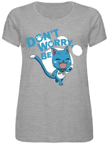 Fairy Tail | ''Don't Worry Be Happy'' | Plus-Size Gray T-Shirt