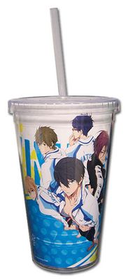 Free! - Group White Tumbler With Straw