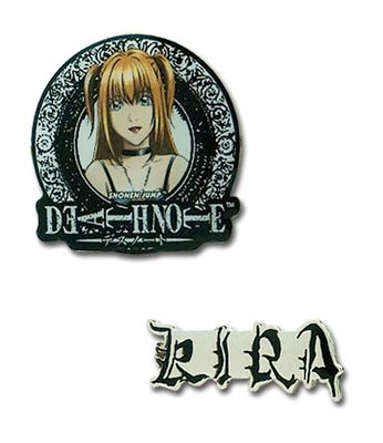 Death Note Misa & Kira Metal Pin Set Death Note Misa & Kira Metal Pin Set