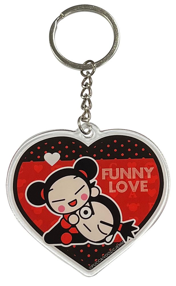 Pucca - Funny Flirting Love Art Acrylic Keychain