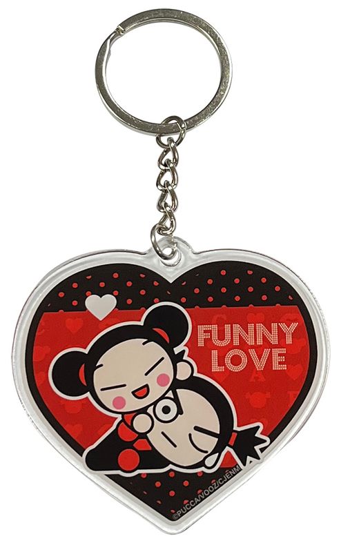 Pucca - Funny Flirting Love Art Acrylic Keychain